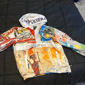 Multi color Members Only Windbreaker (Jean-Michel Basquiat)